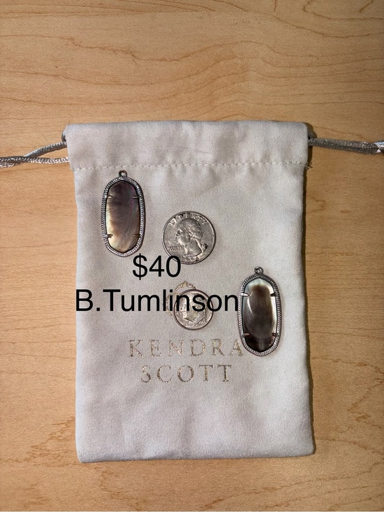 Kendra Scott Jewelry - Kendra Scott Olive Drusy Cateye Glass Pendant Earrings